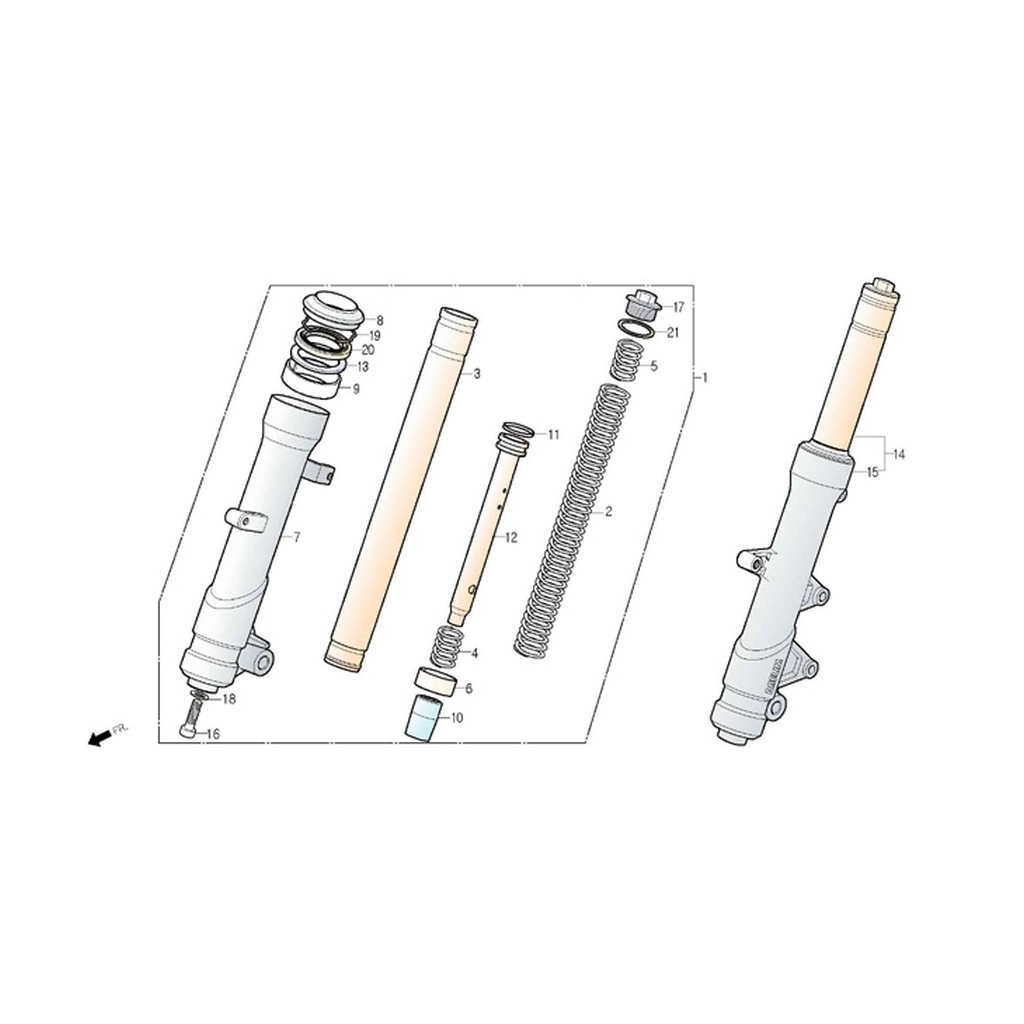 DAELIM SV250 (DL250-S3) ON AMORTISOR SOL (GUMUS) #DL250-S3 F0914 GM